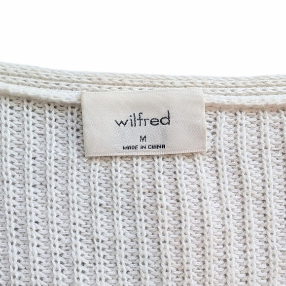 Aritzia Wilfred Granada Cardigan Preppy Clean Girl Boyfriend Womens M Ivory - Picture 10 of 12
